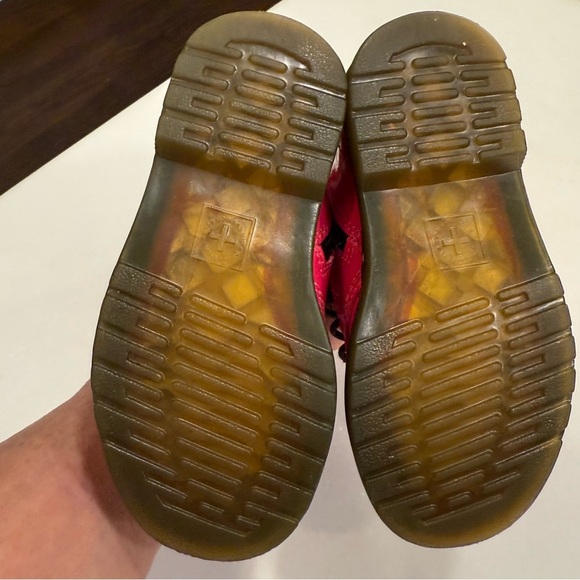 Dr. Martens Hot Pink Girls 1460 T Pink Lace Up Boots Size 8 Side Zipper - Picture 9 of 13